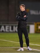 12 August 2021; Dundalk head coach Vinny Perth reacts during the UEFA Europa Conference League third qualifying round second leg match between Dundalk and Vitesse at Tallaght Stadium in Dublin. Photo by Ben McShane/Sportsfile