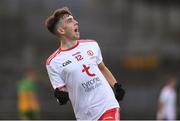 13 August 2021; Gavin Potter of Tyrone celebrates after scoring a point during the Electric Ireland Ulster GAA Football Minor Championship Final match between Donegal and Tyrone at Brewster Park in Enniskillen, Fermanagh. Photo by Ben McShane/Sportsfile