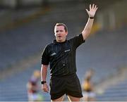 13 August 2021; Referee Rory McGann during the Electric Ireland GAA All-Ireland hurling minor championship semi-final match between Kilkenny and Galway at Semple Stadium in Thurles, Tipperary. Photo by Piaras Ó Mídheach/Sportsfile