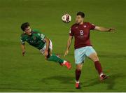13 August 2021; Jake Hegarty of Cobh Ramblers in action against Joshua Honohan of Cork City during the SSE Airtricity League First Division match between Cork City and Cobh Ramblers at Turners Cross in Cork. Photo by Michael P Ryan/Sportsfile