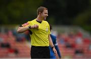 13 August 2021; Referee John McLaughlin during the SSE Airtricity League Premier Division match between St Patrick's Athletic and Waterford at Richmond Park in Dublin. Photo by Seb Daly/Sportsfile