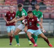 13 August 2021; Danny O'Connell of Cobh Ramblers in action against Darragh Crowley of Cork City during the SSE Airtricity League First Division match between Cork City and Cobh Ramblers at Turners Cross in Cork. Photo by Michael P Ryan/Sportsfile