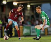 13 August 2021; Nathan O'Connell of Cobh Ramblers in action against Alec Byrne of Cork City during the SSE Airtricity League First Division match between Cork City and Cobh Ramblers at Turners Cross in Cork. Photo by Michael P Ryan/Sportsfile