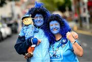 14 August 2021; Dublin supporters Maria Farrell and Connie Doyle before the GAA Football All-Ireland Senior Championship semi-final match between Dublin and Mayo at Croke Park in Dublin. Photo by Ramsey Cardy/Sportsfile