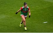 14 August 2021; Rachel Kearns of Mayo celebrates after scoring her side's second goal during the TG4 Ladies Football All-Ireland Championship semi-final match between Dublin and Mayo at Croke Park in Dublin. Photo by Stephen McCarthy/Sportsfile
