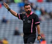 14 August 2021; Referee Séamus Mulvihill during the TG4 Ladies Football All-Ireland Championship semi-final match between Dublin and Mayo at Croke Park in Dublin. Photo by Piaras Ó Mídheach/Sportsfile