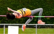 14 August 2021; Maeve Fleming from Leevale AC, Cork, on her way to winning the under-16 High Jump during day six of the Irish Life Health National Juvenile Track & Field Championships at Tullamore Harriers Stadium in Tullamore, Offaly. Photo by Matt Browne/Sportsfile