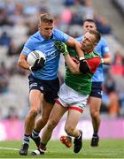 14 August 2021; Jonny Cooper of Dublin in action against Ryan O'Donoghue of Mayo during the GAA Football All-Ireland Senior Championship semi-final match between Dublin and Mayo at Croke Park in Dublin. Photo by Ramsey Cardy/Sportsfile