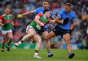 14 August 2021; Patrick Durcan of Mayo in action against Jonny Cooper of Dublin during the GAA Football All-Ireland Senior Championship semi-final match between Dublin and Mayo at Croke Park in Dublin. Photo by Ray McManus/Sportsfile