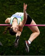 14 August 2021; Laura Frawley from Emerald AC, Limerick, during the girls under-18 High Jump during day six of the Irish Life Health National Juvenile Track & Field Championships at Tullamore Harriers Stadium in Tullamore, Offaly. Photo by Matt Browne/Sportsfile