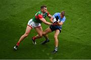 14 August 2021; Jonny Cooper of Dublin in action against Aidan O'Shea of Mayo during the GAA Football All-Ireland Senior Championship semi-final match between Dublin and Mayo at Croke Park in Dublin. Photo by Stephen McCarthy/Sportsfile