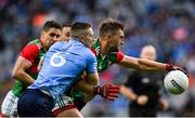 14 August 2021; Aidan O'Shea of Mayo \iaaa Jonny Cooper of Dublin during the GAA Football All-Ireland Senior Championship semi-final match between Dublin and Mayo at Croke Park in Dublin. Photo by Seb Daly/Sportsfile