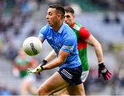 14 August 2021; Cormac Costello of Dublin in action against Patrick Durcan of Mayo during the GAA Football All-Ireland Senior Championship semi-final match between Dublin and Mayo at Croke Park in Dublin. Photo by Piaras Ó Mídheach/Sportsfile