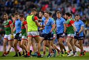 14 August 2021; Philip McMahon of Dublin and Aidan O'Shea of Mayo tussle during the GAA Football All-Ireland Senior Championship semi-final match between Dublin and Mayo at Croke Park in Dublin. Photo by Seb Daly/Sportsfile