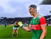 14 August 2021; Tommy Conroy of Mayo celebrates after his side's victory in the GAA Football All-Ireland Senior Championship semi-final match between Dublin and Mayo at Croke Park in Dublin. Photo by Piaras Ó Mídheach/Sportsfile