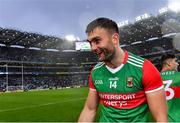 14 August 2021; Aidan O'Shea of Mayo celebrates after his side's victory in the GAA Football All-Ireland Senior Championship semi-final match between Dublin and Mayo at Croke Park in Dublin. Photo by Piaras Ó Mídheach/Sportsfile