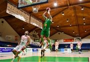 14 August 2021; Kyle Hosford of Ireland dunks the ball during the FIBA Men’s European Championship for Small Countries day four match between Gibraltar and Ireland at National Basketball Arena in Tallaght, Dublin. Photo by Eóin Noonan/Sportsfile