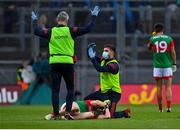 14 August 2021; Medical staff tend to Eoghan McLaughlin during the GAA Football All-Ireland Senior Championship semi-final match between Dublin and Mayo at Croke Park in Dublin. Photo by Seb Daly/Sportsfile