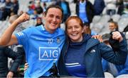 14 August 2021; Player of the match Hannah Tyrrell of Dublin, left, with Sorcha Turnbull who she married last Wednesday, August 11, following the TG4 Ladies Football All-Ireland Championship semi-final match between Dublin and Mayo at Croke Park in Dublin. Photo by Ray McManus/Sportsfile