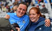 14 August 2021; Player of the match Hannah Tyrrell of Dublin, left, with Sorcha Turnbull who she married last Wednesday, August 11, following the TG4 Ladies Football All-Ireland Championship semi-final match between Dublin and Mayo at Croke Park in Dublin. Photo by Ray McManus/Sportsfile
