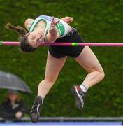 14 August 2021; Laura Frawley of Emerald AC, Limerick on her way to winning the girls under-18 High Jump during day six of the Irish Life Health National Juvenile Track & Field Championships at Tullamore Harriers Stadium in Tullamore, Offaly. Photo by Matt Browne/Sportsfile