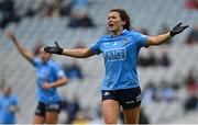 14 August 2021; Leah Caffrey of Dublin during the TG4 Ladies Football All-Ireland Championship semi-final match between Dublin and Mayo at Croke Park in Dublin. Photo by Seb Daly/Sportsfile