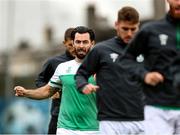 15 August 2021; Richie Towell of Shamrock Rovers during the warm-up before the SSE Airtricity League Premier Division match between Drogheda United and Shamrock Rovers at Head in the Game Park in Drogheda, Louth. Photo by Michael P Ryan/Sportsfile