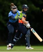 15 August 2021; Mary Waldron of Typhoons catches the wicket of Leah Paul of Scorchers during the Arachas Super Series 2021 Super 20 round 5 match between Typhoons and Scorchers at North Kildare Cricket Club in Kilcock, Kildare. Photo by Ramsey Cardy/Sportsfile