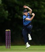 15 August 2021; Celeste Raack of Typhoons during the Arachas Super Series 2021 Super 20 round 5 match between Typhoons and Scorchers at North Kildare Cricket Club in Kilcock, Kildare. Photo by Ramsey Cardy/Sportsfile