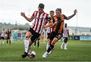 15 August 2021; Eoin Toal of Derry City in action against Sean Murray of Dundalk during the SSE Airtricity League Premier Division match between Derry City and Dundalk at Ryan McBride Brandywell Stadium in Derry. Photo by Ben McShane/Sportsfile