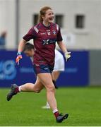 15 August 2021; Anna Jones of Westmeath celebrates at the final whistle of the TG4 All-Ireland Senior Ladies Football Championship Semi-Final match between Kildare and Westmeath at Parnell Park in Dublin. Photo by Brendan Moran/Sportsfile