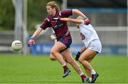 15 August 2021; Anna Jones of Westmeath in action against Grainne Kenneally of Kildare during the TG4 All-Ireland Senior Ladies Football Championship Semi-Final match between Kildare and Westmeath at Parnell Park in Dublin. Photo by Brendan Moran/Sportsfile