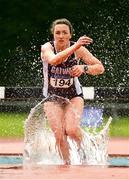 15 August 2021; Sarah Gilhooley of Galway County, competing in the Women's 3000m Steeplechase during the Irish Life Health National League Final at Tullamore Harriers Stadium in Tullamore, Offaly. Photo by Sam Barnes/Sportsfile