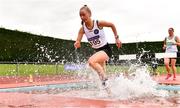 15 August 2021; Aine Burke of Kildare County, on her way to winning the Women's 3000m Steeplechase during the Irish Life Health National League Final at Tullamore Harriers Stadium in Tullamore, Offaly. Photo by Sam Barnes/Sportsfile