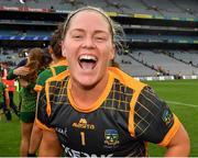 15 August 2021; Meath goalkeeper Monica McGuirk celebrates after the TG4 All-Ireland Senior Ladies Football Championship Semi-Final match between Cork and Meath at Croke Park in Dublin. Photo by Ray McManus/Sportsfile