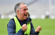15 August 2021; Meath manager Eamonn Murray reacts to a late score, in normal time, the TG4 All-Ireland Senior Ladies Football Championship Semi-Final match between Cork and Meath at Croke Park in Dublin. Photo by Ray McManus/Sportsfile