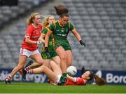 15 August 2021; Emma Duggan scores Meath's fifth point  during the TG4 All-Ireland Senior Ladies Football Championship Semi-Final match between Cork and Meath at Croke Park in Dublin. Photo by Ray McManus/Sportsfile