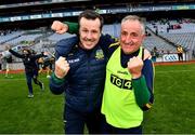 15 August 2021; Meath manager Eamonn Murray and strength and conditioning coach Eugene Ivers, left, after the TG4 All-Ireland Senior Ladies Football Championship Semi-Final match between Cork and Meath at Croke Park in Dublin. Photo by Ray McManus/Sportsfile