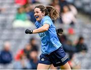 14 August 2021; Lyndsey Davey of Dublin celebrates her side's victory in the TG4 Ladies Football All-Ireland Championship semi-final match between Dublin and Mayo at Croke Park in Dublin. Photo by Piaras Ó Mídheach/Sportsfile