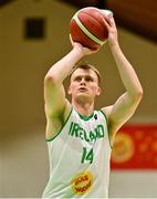 15 August 2021; John Carroll of Ireland during the FIBA Men’s European Championship for Small Countries day five match between Ireland and Malta at National Basketball Arena in Tallaght, Dublin. Photo by Eóin Noonan/Sportsfile