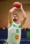15 August 2021; Jason Killeen of Ireland during the FIBA Men’s European Championship for Small Countries day five match between Ireland and Malta at National Basketball Arena in Tallaght, Dublin. Photo by Eóin Noonan/Sportsfile