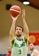 15 August 2021; Eoin Quigley of Ireland during the FIBA Men’s European Championship for Small Countries day five match between Ireland and Malta at National Basketball Arena in Tallaght, Dublin. Photo by Eóin Noonan/Sportsfile