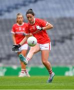 15 August 2021; Eimear Scally of Cork during the TG4 All-Ireland Senior Ladies Football Championship Semi-Final match between Cork and Meath at Croke Park in Dublin. Photo by Ray McManus/Sportsfile