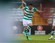 15 August 2021; Aaron Greene of Shamrock Rovers shoots to score his side's first goal during the SSE Airtricity League Premier Division match between Drogheda United and Shamrock Rovers at Head in the Game Park in Drogheda, Louth. Photo by Michael P Ryan/Sportsfile