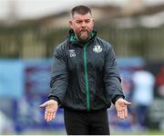 15 August 2021; Shamrock Rovers strength & conditioning coach Darren Dillon during the warm-up before the SSE Airtricity League Premier Division match between Drogheda United and Shamrock Rovers at Head in the Game Park in Drogheda, Louth. Photo by Michael P Ryan/Sportsfile
