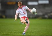 13 August 2021; Cormac Devlin of Tyrone takes a free during the Electric Ireland Ulster GAA Football Minor Championship Final match between Donegal and Tyrone at Brewster Park in Enniskillen, Fermanagh. Photo by Ben McShane/Sportsfile