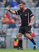 14 August 2021; Referee Séamus Mulvihill during the TG4 Ladies Football All-Ireland Championship semi-final match between Dublin and Mayo at Croke Park in Dublin. Photo by Piaras Ó Mídheach/Sportsfile
