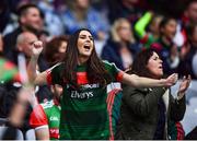 14 August 2021; A Mayo supporter during the GAA Football All-Ireland Senior Championship semi-final match between Dublin and Mayo at Croke Park in Dublin. Photo by Piaras Ó Mídheach/Sportsfile