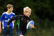 18 August 2021; Hugo Greene, age 12, in action during the Bank of Ireland Leinster Rugby Summer Camp at DLSP RFC in Kilternan, Dublin. Photo by Matt Browne/Sportsfile