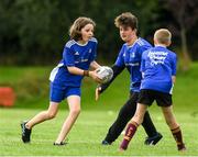 18 August 2021; William Carey, age 11, in action during the Bank of Ireland Leinster Rugby Summer Camp at DLSP RFC in Kilternan, Dublin. Photo by Matt Browne/Sportsfile